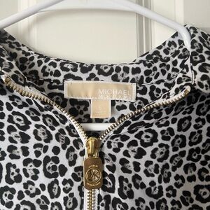 Michael Kors Black and White Animal Print Jacket